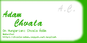 adam chvala business card